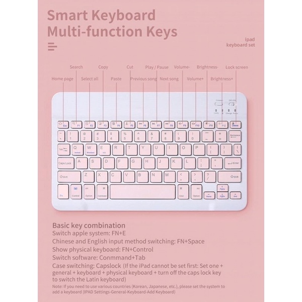 Combo Bộ Bàn Phím Và Chuột Bluetooth Không Dây Mini Hỗ Trợ Android Và IOS