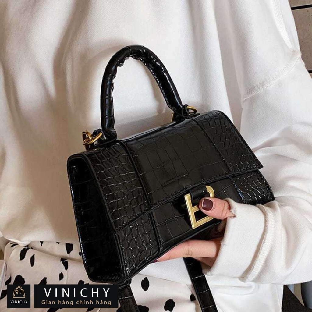 Túi xách nữ đeo chéo, đeo vai, túi đi chơi, đi học VINICHY, da đẹp, thời trang cao cấp size 22cm HA204