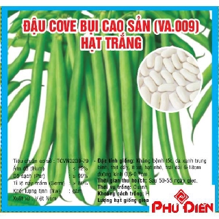 Gói 10gr hạt giống đậu cove trắng phú điền