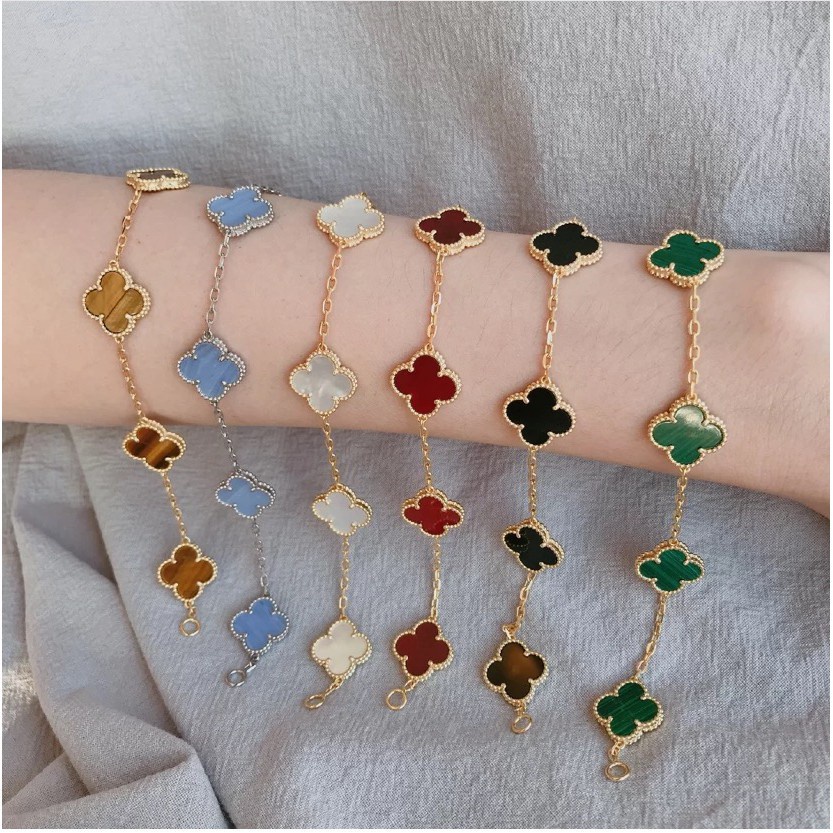 Vòng Tay Dây Chuyền Bằng Thép Titan Cao Cấp Đính Đá Mã Não Tươi Mới Đơn Giản Thời Trang Pháp Cho Nữ