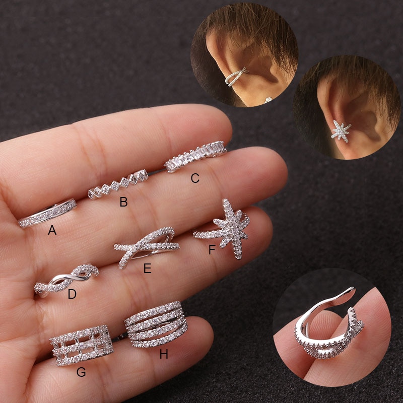 Khuyên đeo vành tai không xỏ lỗ thời trang cá tính có thể điều chỉnh