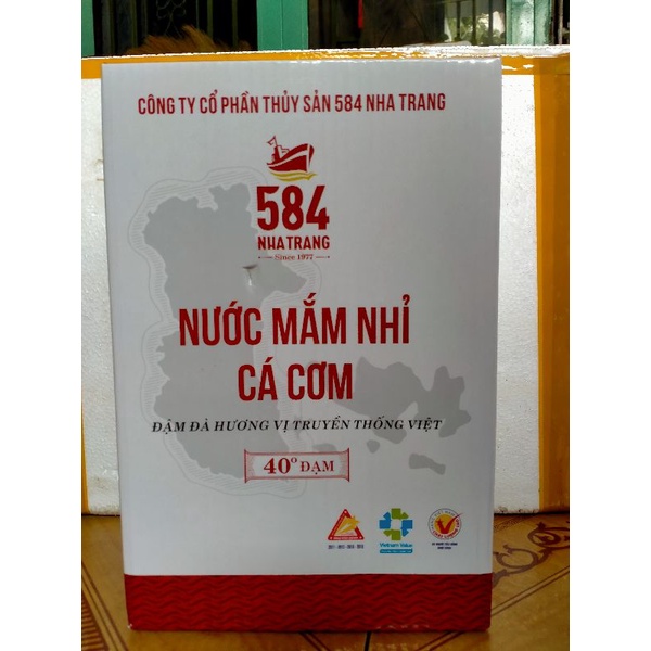 Nước mắm Nha Trang 584 40° đạm thùng 6 chai nhựa