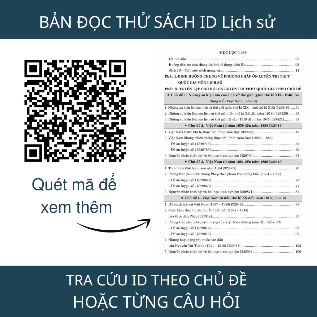 Sách ID Tuyển chọn 10000 câu hỏi trắc nghiệm ôn thi THPT Quốc gia 2021 môn Lịch sử:Tập 2 Lịch sử Việt Nam thầy Hưởng