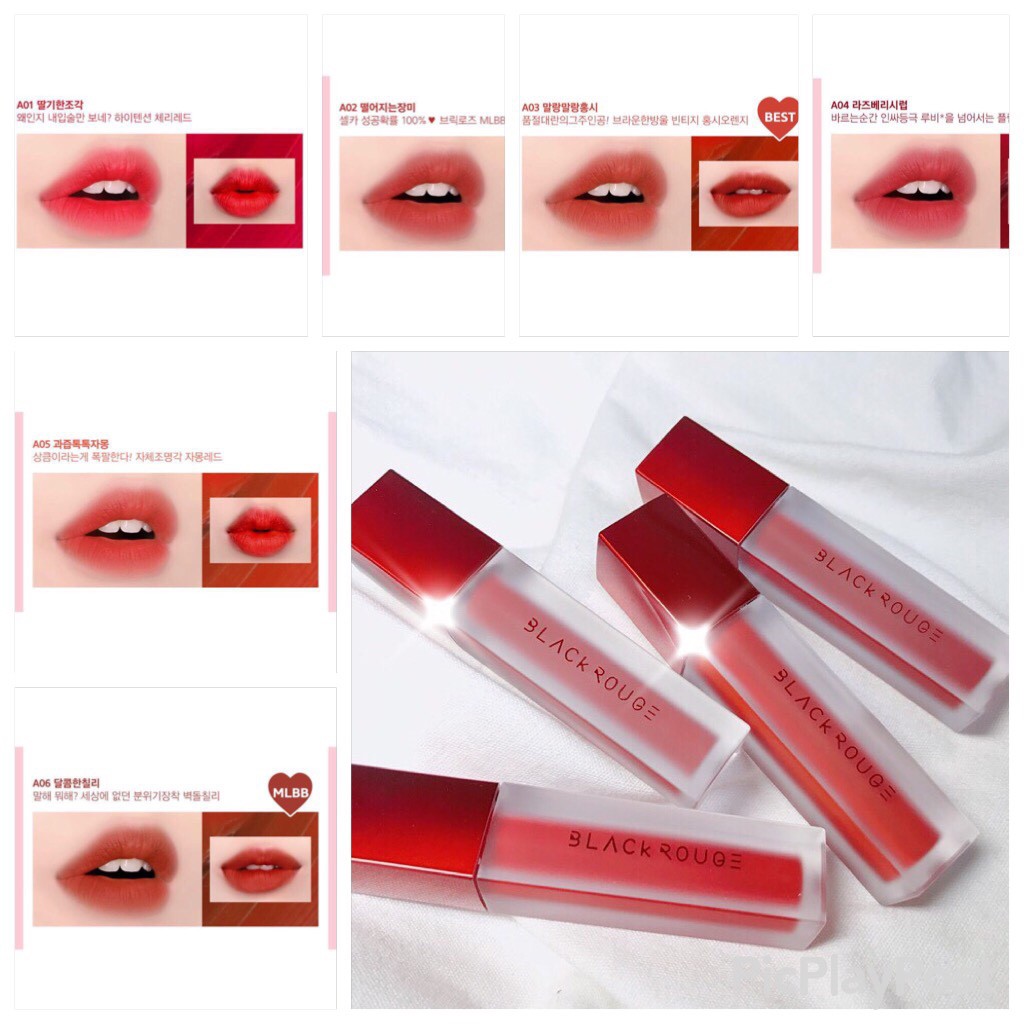 Son blackrouge đủ màu Son black rouge a01 a02 a03 a06 a12 a26 a31 a32 a33 a34 a35 a36 a37 Hàng cam kết chính hãng | BigBuy360 - bigbuy360.vn