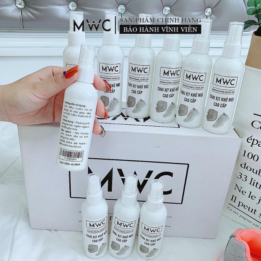 Chai MWC 9002 - Chai Xịt Khử Mùi Giày Phù Hợp Mọi Loại Da Làm Mất Mùi Diệt Khuẩn Và Kháng Khuẩn Hoàn Toàn