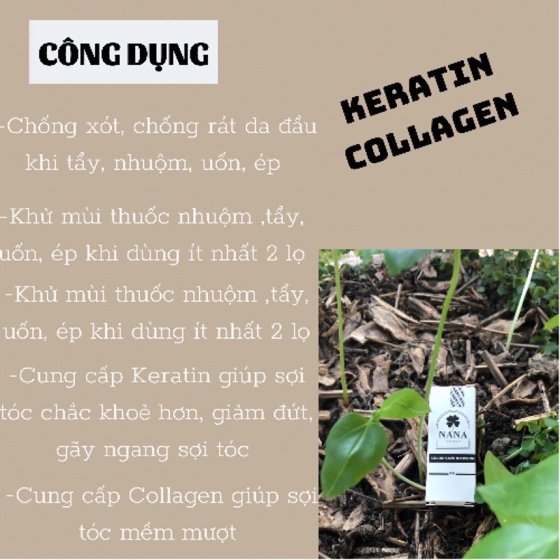 Tinh chất khoá màu Keratin Collagen dưỡng mềm tóc 10ml