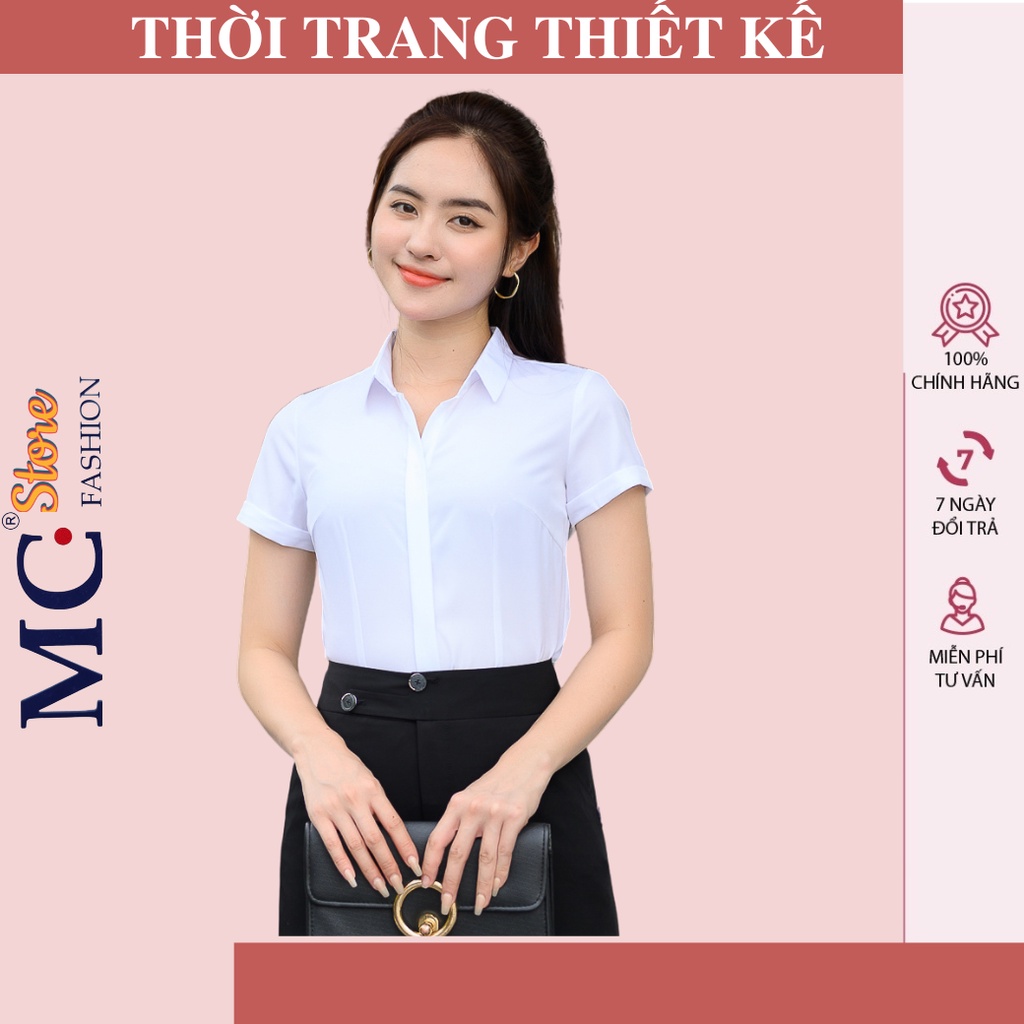 Áo Sơ Mi Nữ Kiểu Cách Công Sở MC Fashion Kiểu Áo Dễ Thương From Ôm Chất Liệu Cao Cấp Ngắn Tay Đẹp Nhất Hiện Nay A0068
