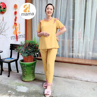 Đồ bộ bầu 2MAMA thiết kế mặc bầu và sau sinh siêu tiện lợi V56