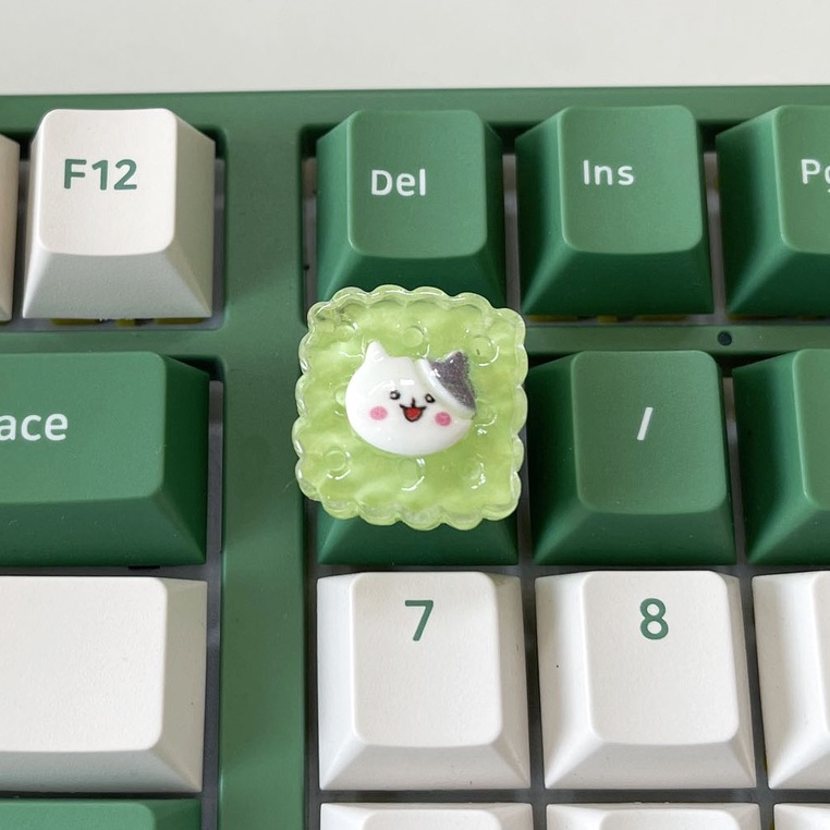 Keycap Lẻ Mèo Bánh Quy Mẫu Mới Phím Lẻ R4 PBT ABS