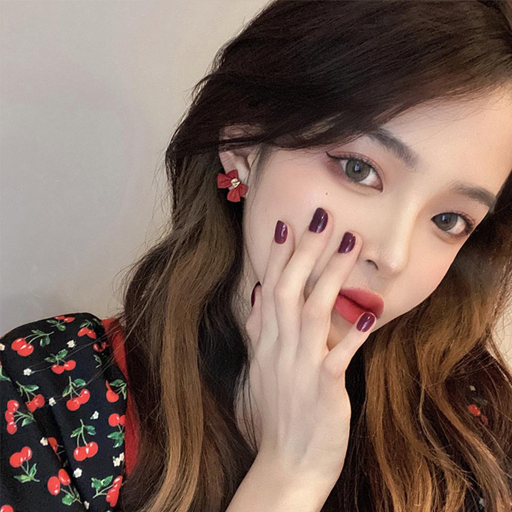 Khuyên Tai Hình Nơ Phong Cách Tối Giản Cổ Điển Hàn Quốc S925 Cho Nữ|Kim Cổ Điển Đơn Giản Trang Sức / Nhiều Màu