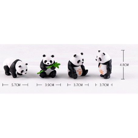Gấu trúc dễ thương trang trí tiểu cảnh
