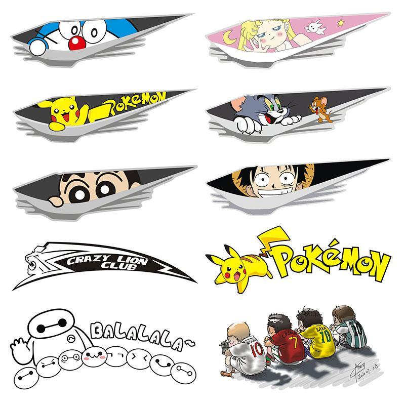 Miếng Dán Trang Trí Xe Hơi Chống Trầy Xước Họa Tiết Hoạt Hình Dễ Thương