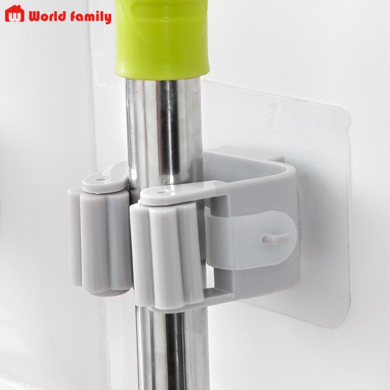 Giá treo cây lau nhà-đa năng-móc treo chổi dán tường siêu chắc, chịu lực tốt