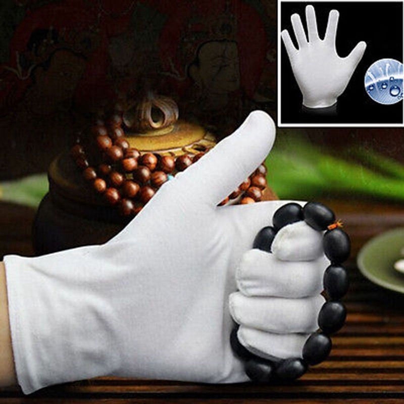 Găng Tay Cotton Trắng Co Giãn Dùng Khi Làm Việc/Rửa Chữa Vật Dụng Tại Nhà