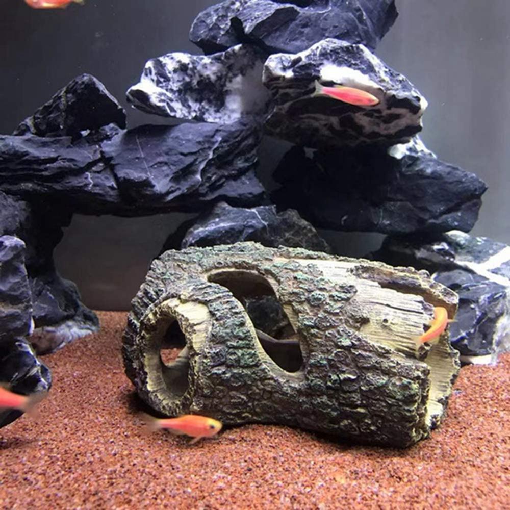 Ngôi Nhà Gỗ Rỗng Bằng Resin Trang Trí Tiểu Cảnh