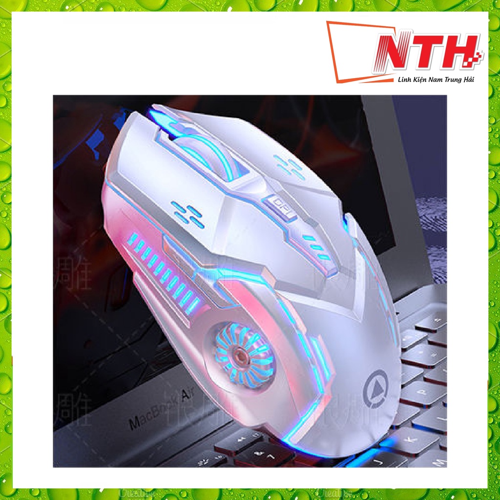 Chuột không dây YINDIAO A9 sử dụng pin sạc có đèn led 7 màu với 4 mức độ DPI lên đến 3200 - NTH