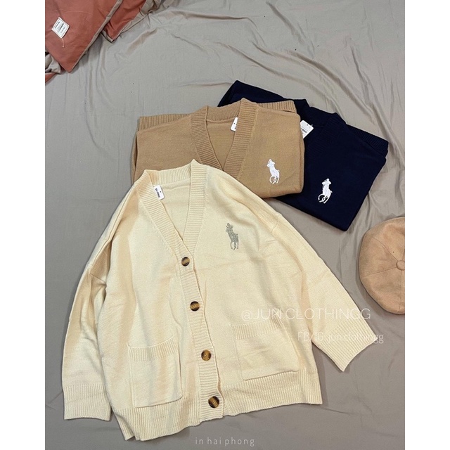 Áo Cadigan thêu polo - Ảnh thật JUNclothing