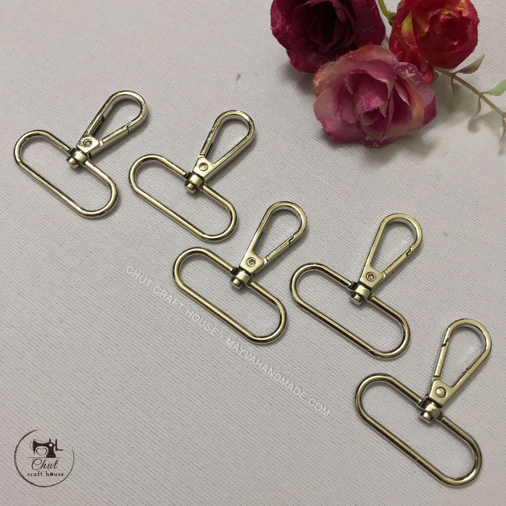 [ĐỦ SIZE] Khoen móc càng cua BẠC - Phụ kiện may túi xách