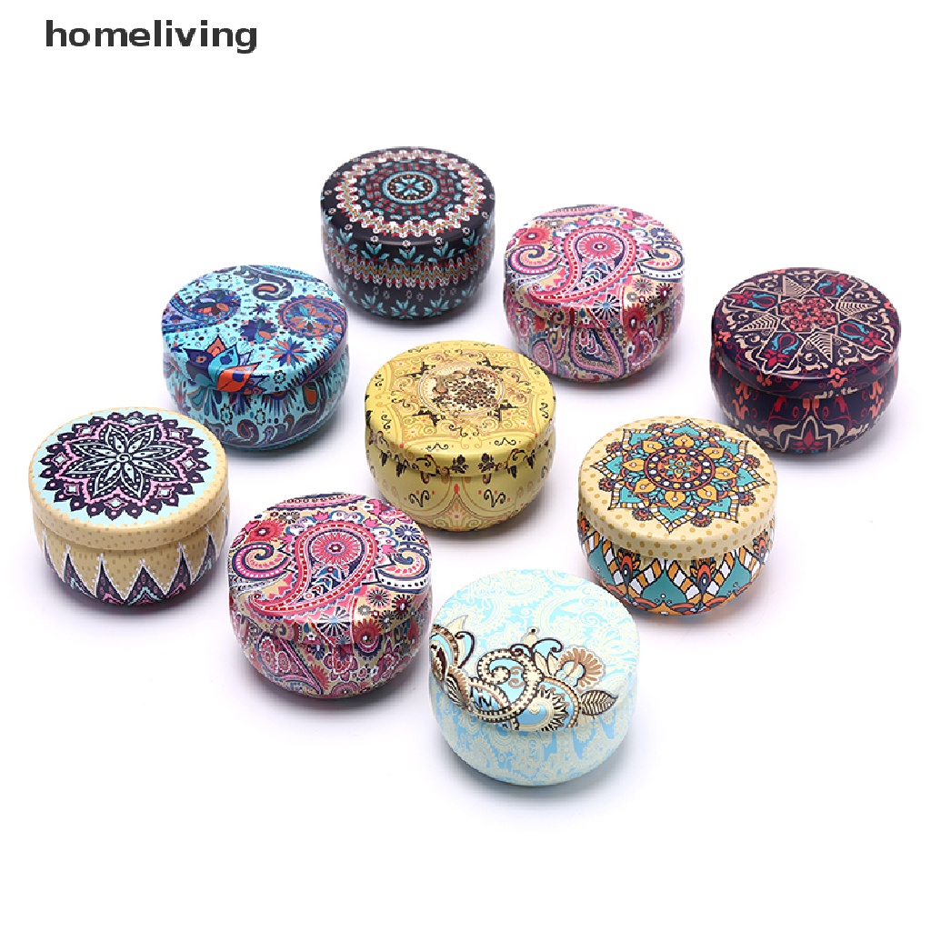 Hộp Thiếc Đựng Trà / Kẹo In Hoa Kiểu Retro Dễ Thương Dùng Làm Quà Tặng Ốp