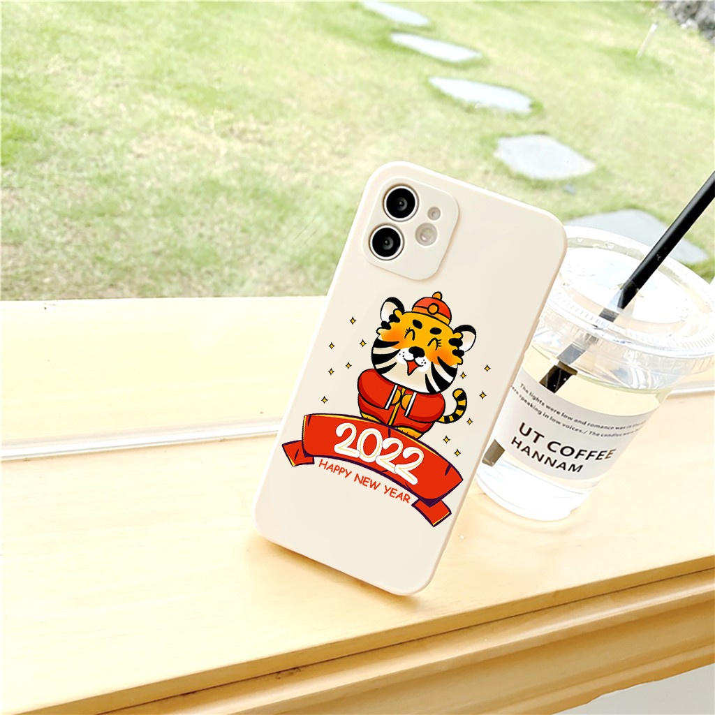 Ốp lưng iphone TẾT Hổ may mắn cạnh vuông ỐP TẾT 2022 6/6plus/6s/6splus/7/7plus/8/8plus/x/xr/xs/11/12/pro/max/promax e123