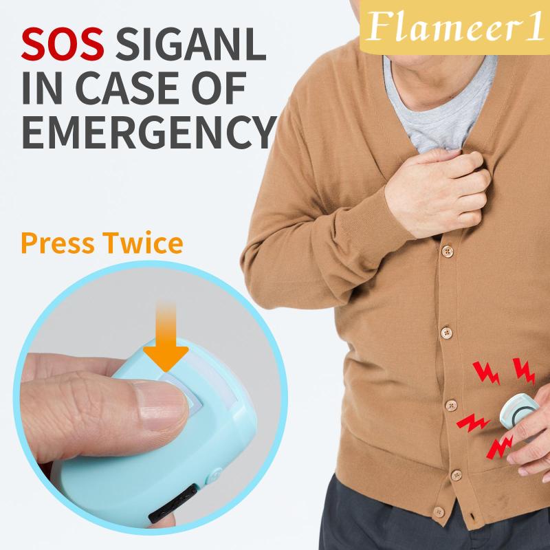 [Flameameer1] Móc Khóa Báo Động Cá Nhân Với Đèn Pin LED Khẩn Cấp Cho Nữ