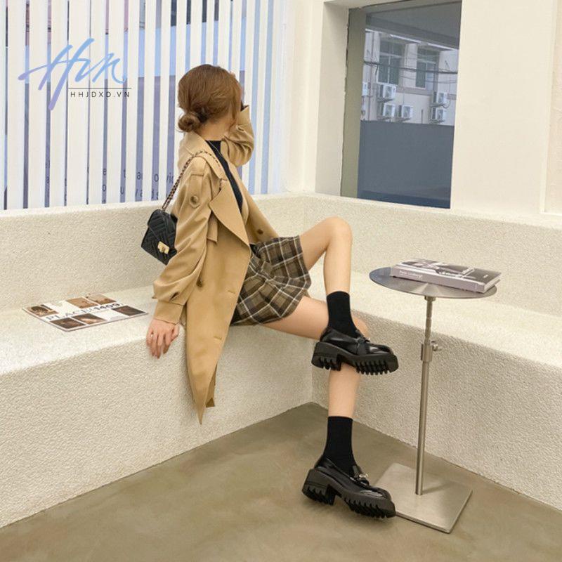 Giày Da Đế Dày Phong Cách Anh Quốc Thời Trang Xuân Thu 2022 Cho Nữ