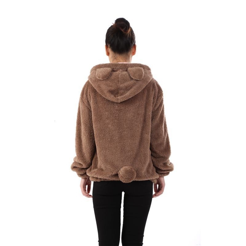 Áo khoác nón tai gấu thời trang giữ ấm dành cho nữ | BigBuy360 - bigbuy360.vn