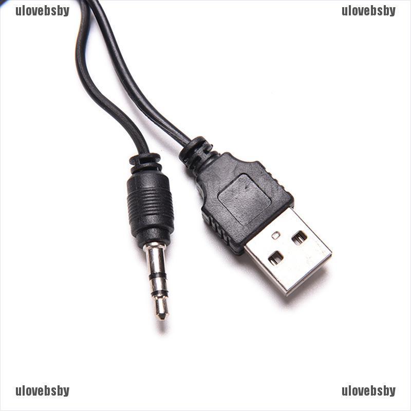 【ulovebsby】3.5mm USB to Mini USB Standard Audio Jack Connection Cable for Spea