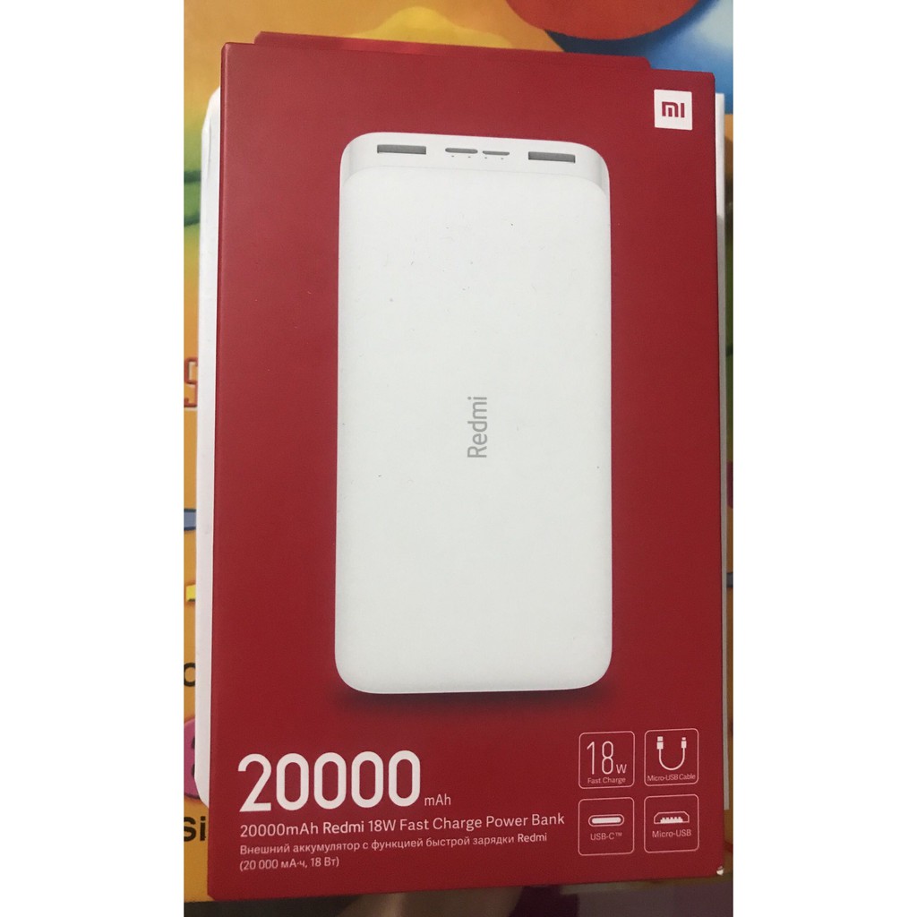 Pin sạc dự phòng Redmi 20000mAh Sạc Nhanh 18W - Hàng Chính Hãng Digiworld