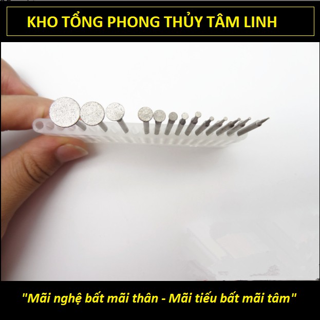 Mũi mài kim cương chạm khắc ngọc điêu khắc đá cao cấp loại K| Kho tổng Phong Thủy Tâm Linh