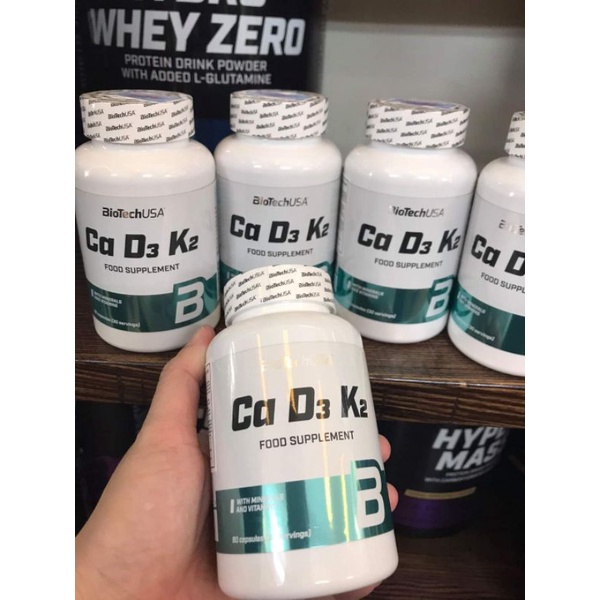 Viên Uống Bổ Sung Canxi Ca D3 K2 BiotechUSA Hộp 90 Viên