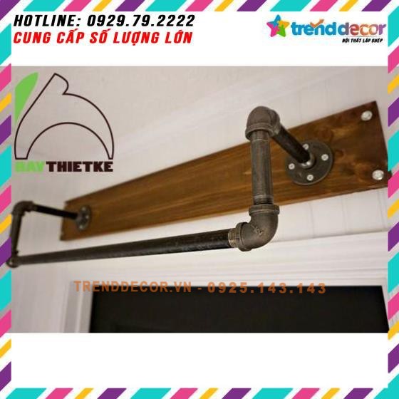 Thanh treo quần áo gắn tường hình chữ U - Nội thất ống nước TRENDDECOR.vn