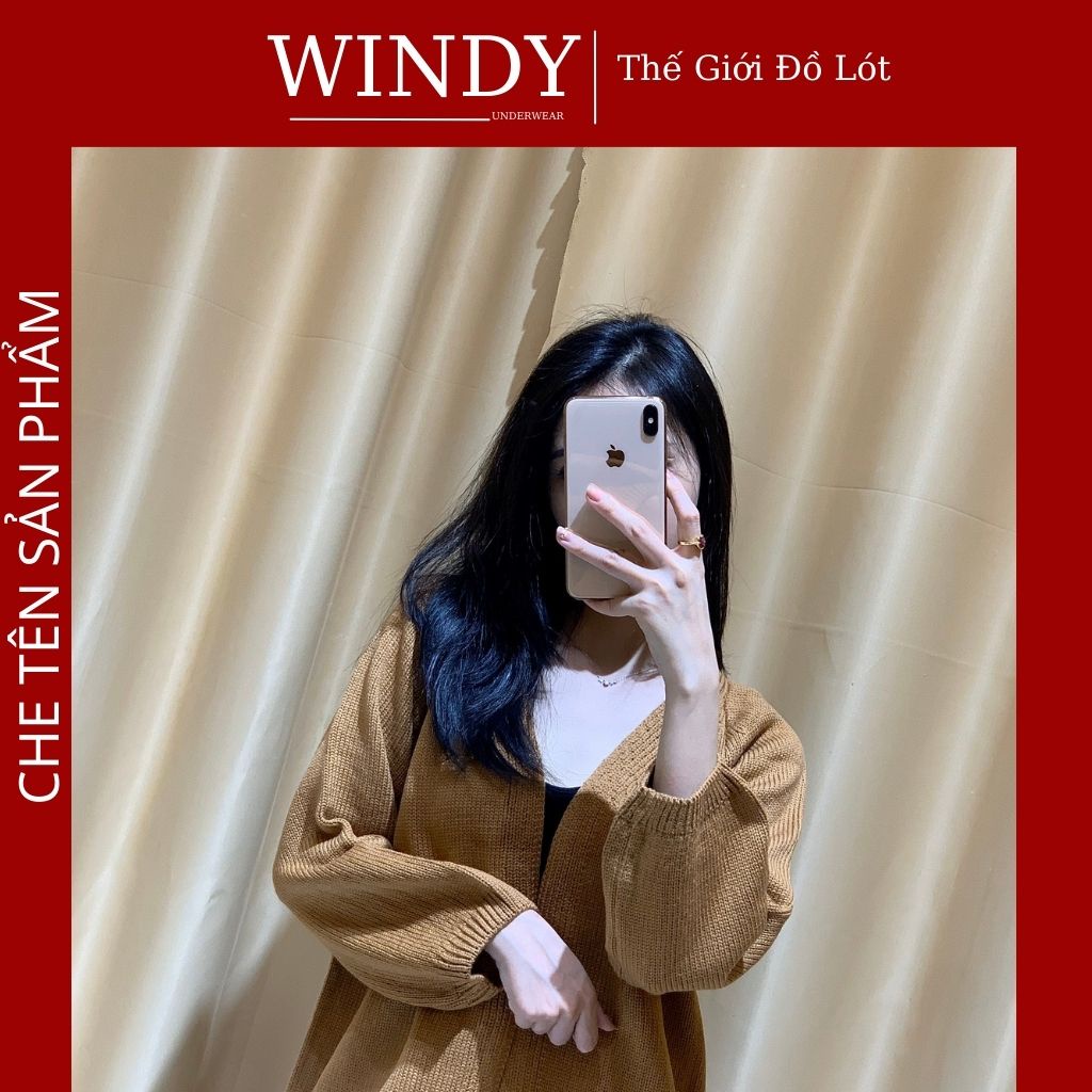 Áo Khoác Len Nữ Cadigan Chất Dày Dặn Cao Cấp Thu Đông Hàng VNKX Windy Secret