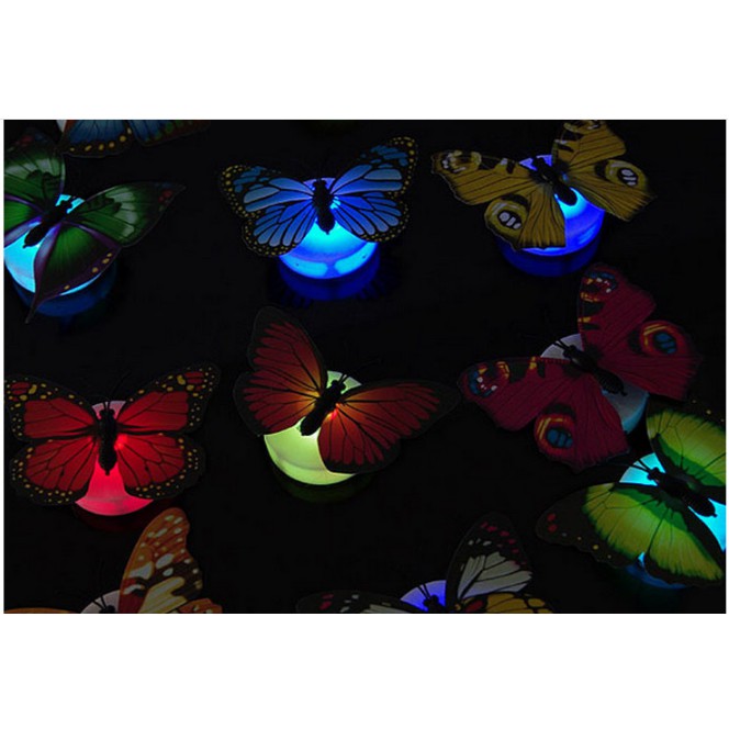 Đèn Led Bướm Phát Quang Trang Trí Dán Tường