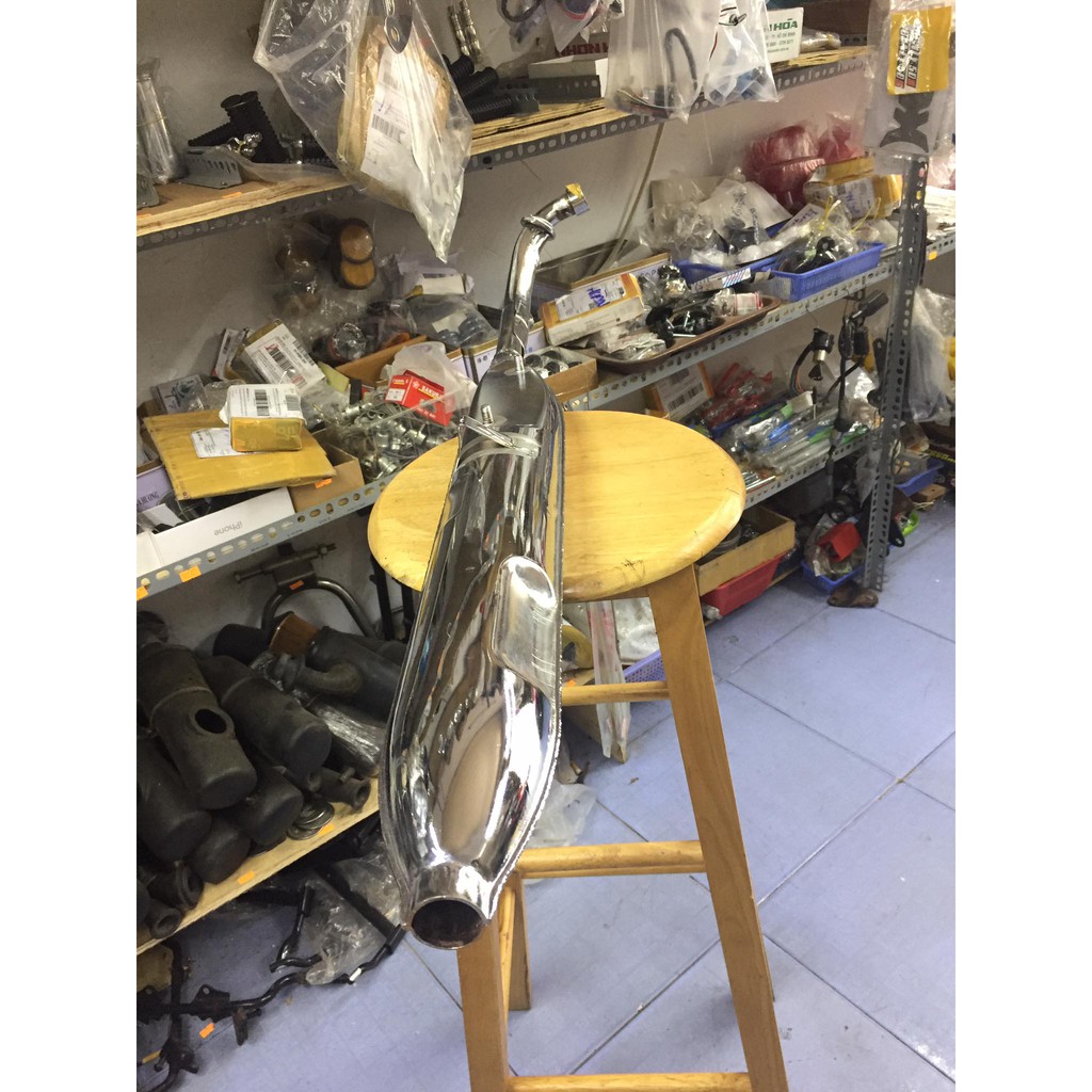 Ống xã  logo hình cánh chim cho xe cub các loại