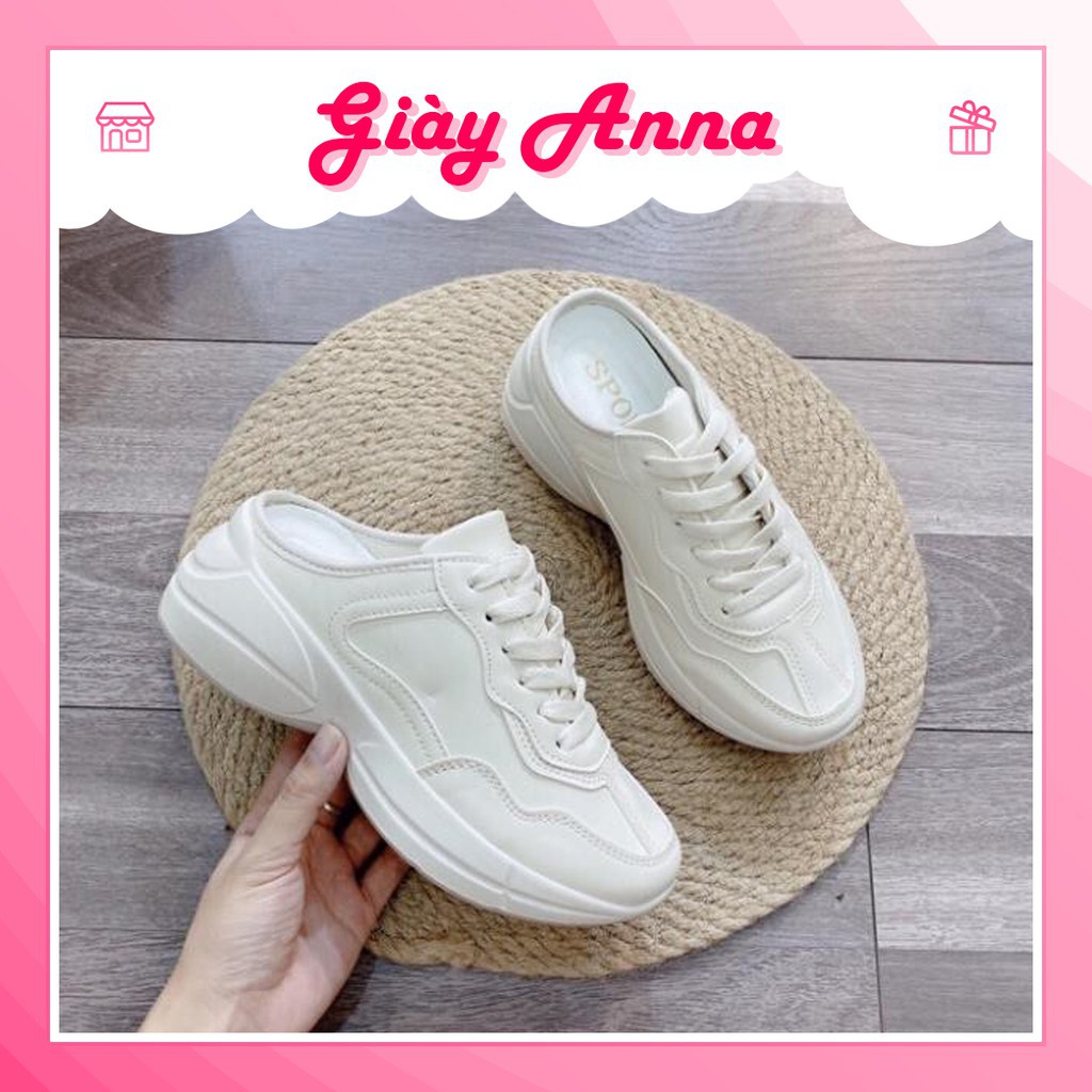 Giày thể thao nữ chất da màu trắng đế cao, giày sục thể thao nữ GC hot trend 2021 mã M003 | BigBuy360 - bigbuy360.vn