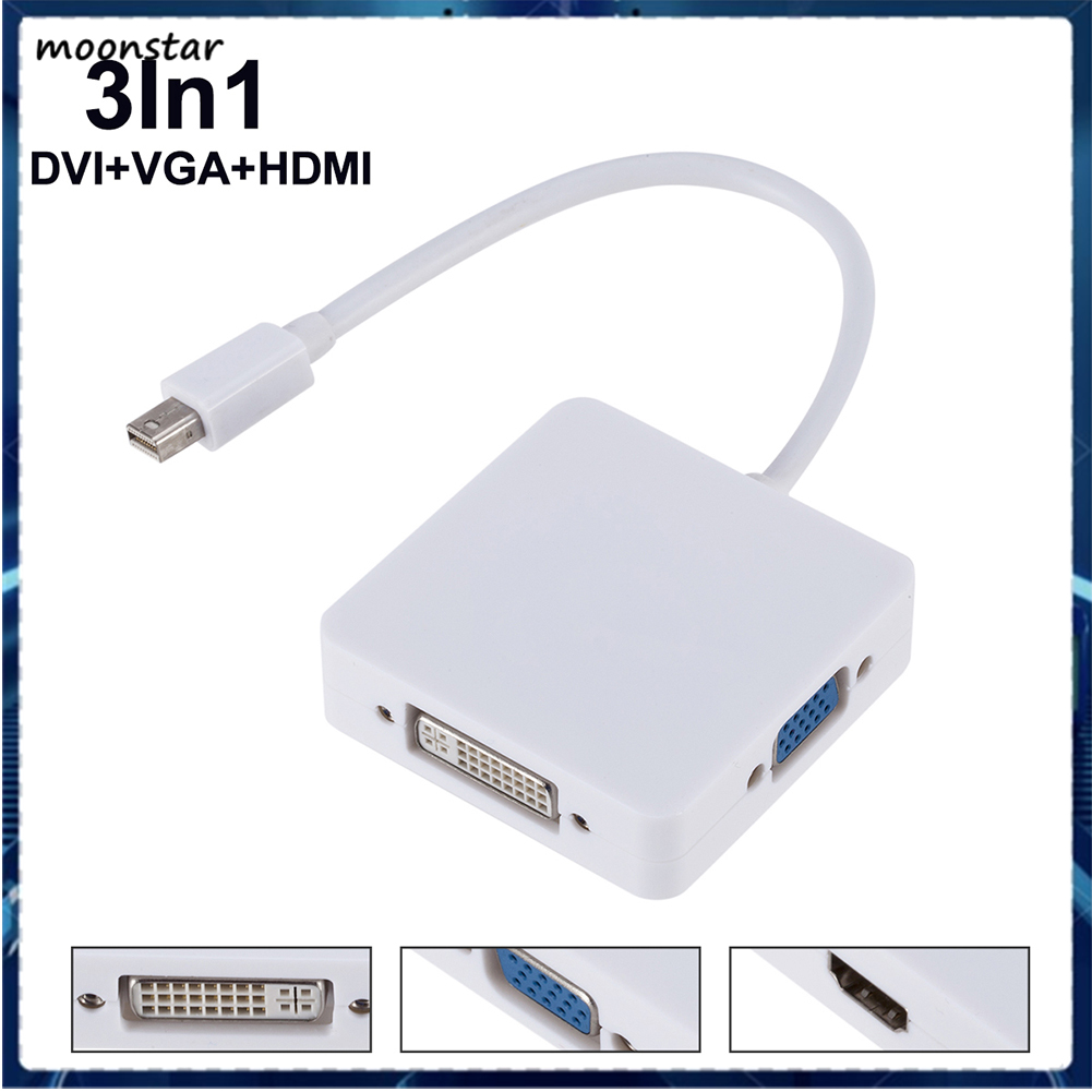 Cáp Chuyển Đổi 3 Trong 1 Từ Cổng Dp Sang Dvi Vga Hdmi-Compatible Cho Macbook