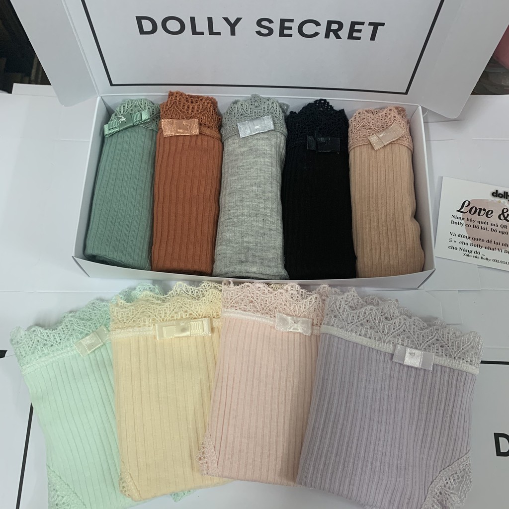 Quần lót nữ len tăm sợi tre cao cấp cạp thấp nâng mông kháng khuẩn sexy nhiều màu QL016 Dolly Secret | BigBuy360 - bigbuy360.vn