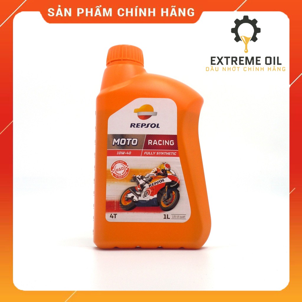 Nhớt Repsol Racing 4T 10W40, dầu nhớt xe số tay côn eXtreme Oil