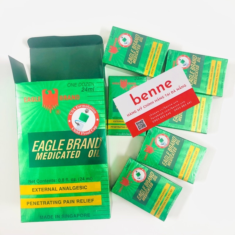 Dầu gió xanh Eagle Brand nhập Mỹ - Medicated Oil