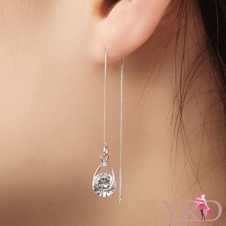 1 Đôi Bông tai thả dài bất đối xứng Cubic Zirconia thời trang