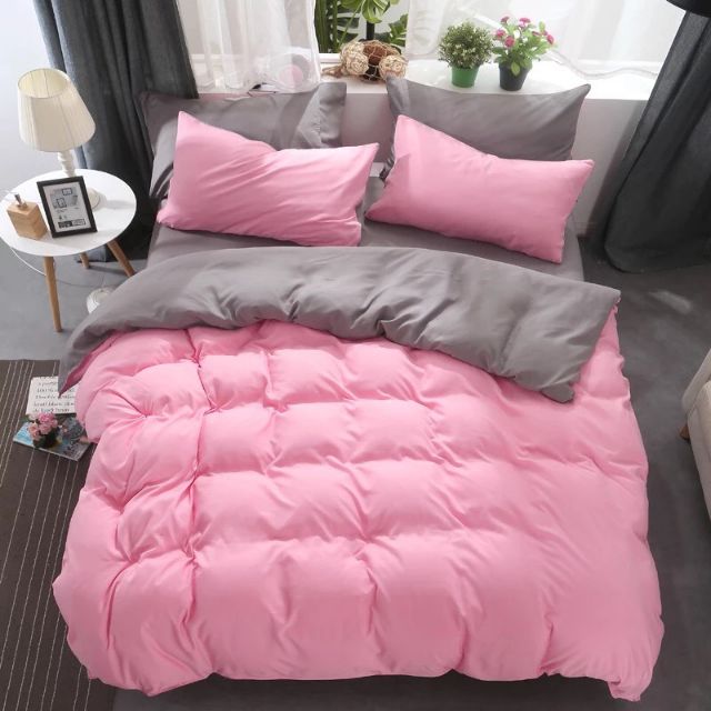 [ảnh thật] Bộ vỏ chăn ga gối Cotton poly đơn sắc homestay giá rẻ