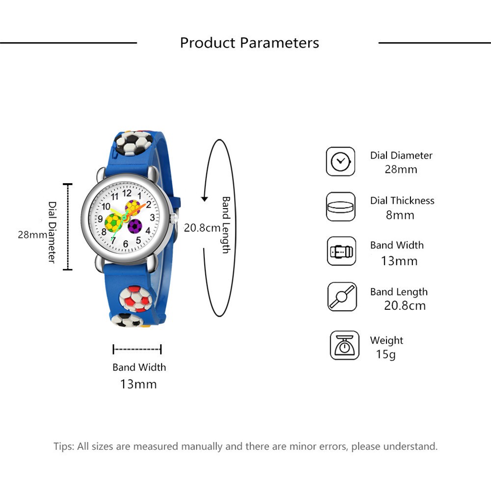 Đồng hồ thời trang trẻ em bé trai - bé gái dây silicon hình trái banh PKHRTE020-Banh