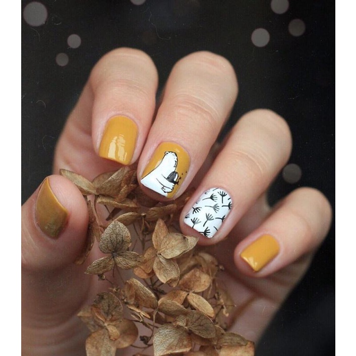 Tem dán móng tay UR SUGAR họa tiết hoa tuyết / lá cây / Halloween độc đáo