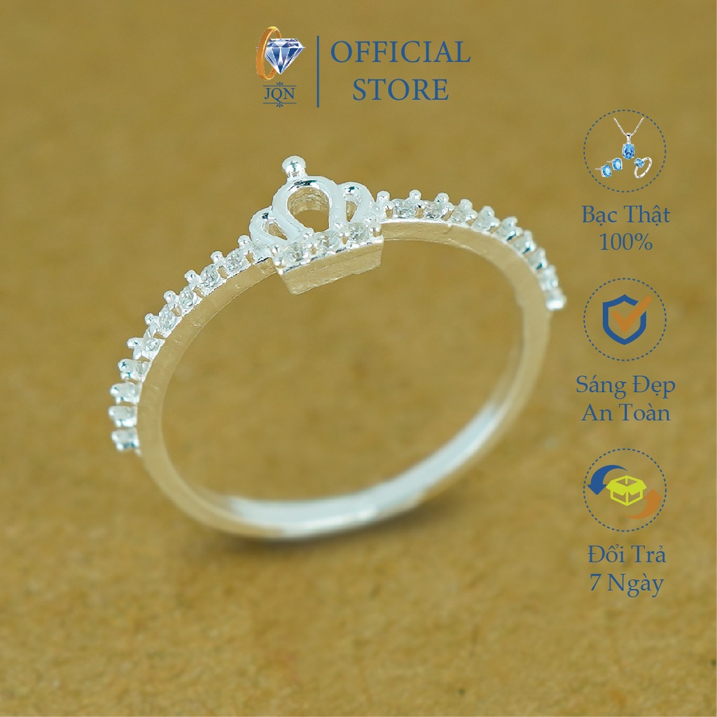 Nhẫn Bạc Nữ JQN N38 Mẫu Nhẫn Vương Miện Nhỏ Xinh