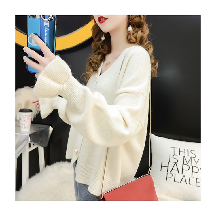 Áo len cadigan nữ thời trang phong cách Hàn Quốc có khuy cài V16