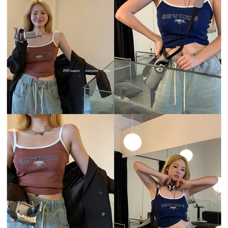 Áo Hai Dây In Họa Tiết Thời Trang Cho Nữ