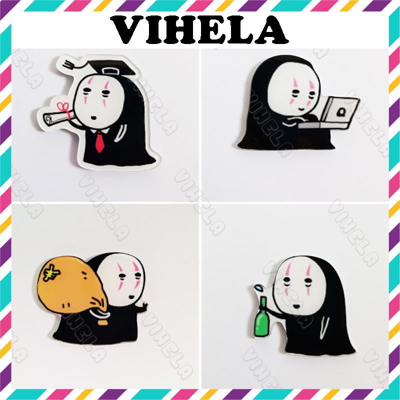 Phụ kiện sticker pin cài trang trí áo balo túi ví mẫu hoạt hình nhật bản VIHELA VD