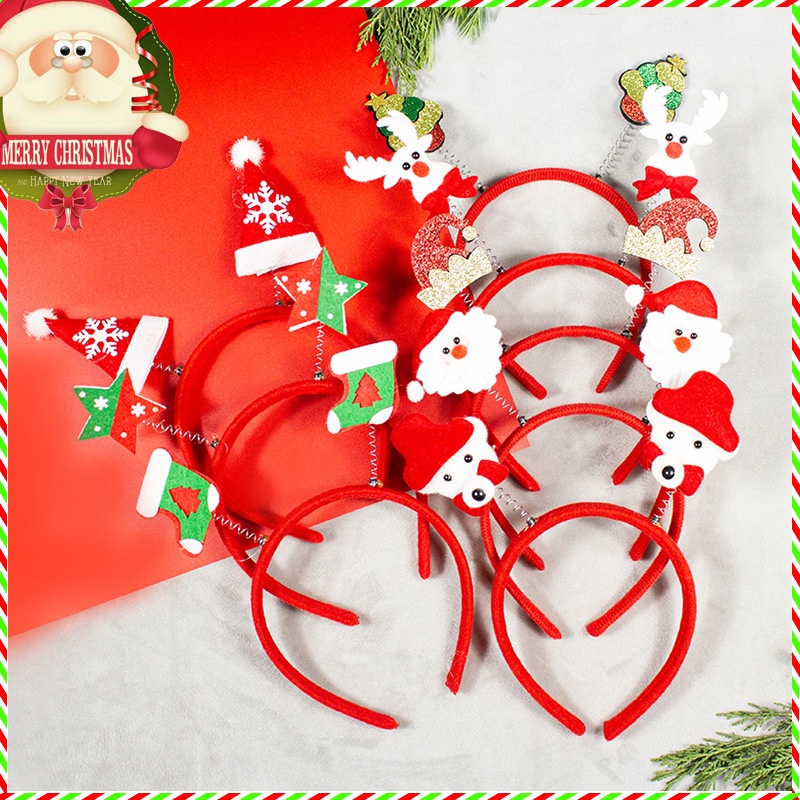 Cài tóc Noel Giáng Sinh tuần lộc giá rẻ cho bé, bờm Noel đẹp dễ thương - LANA QUEEN