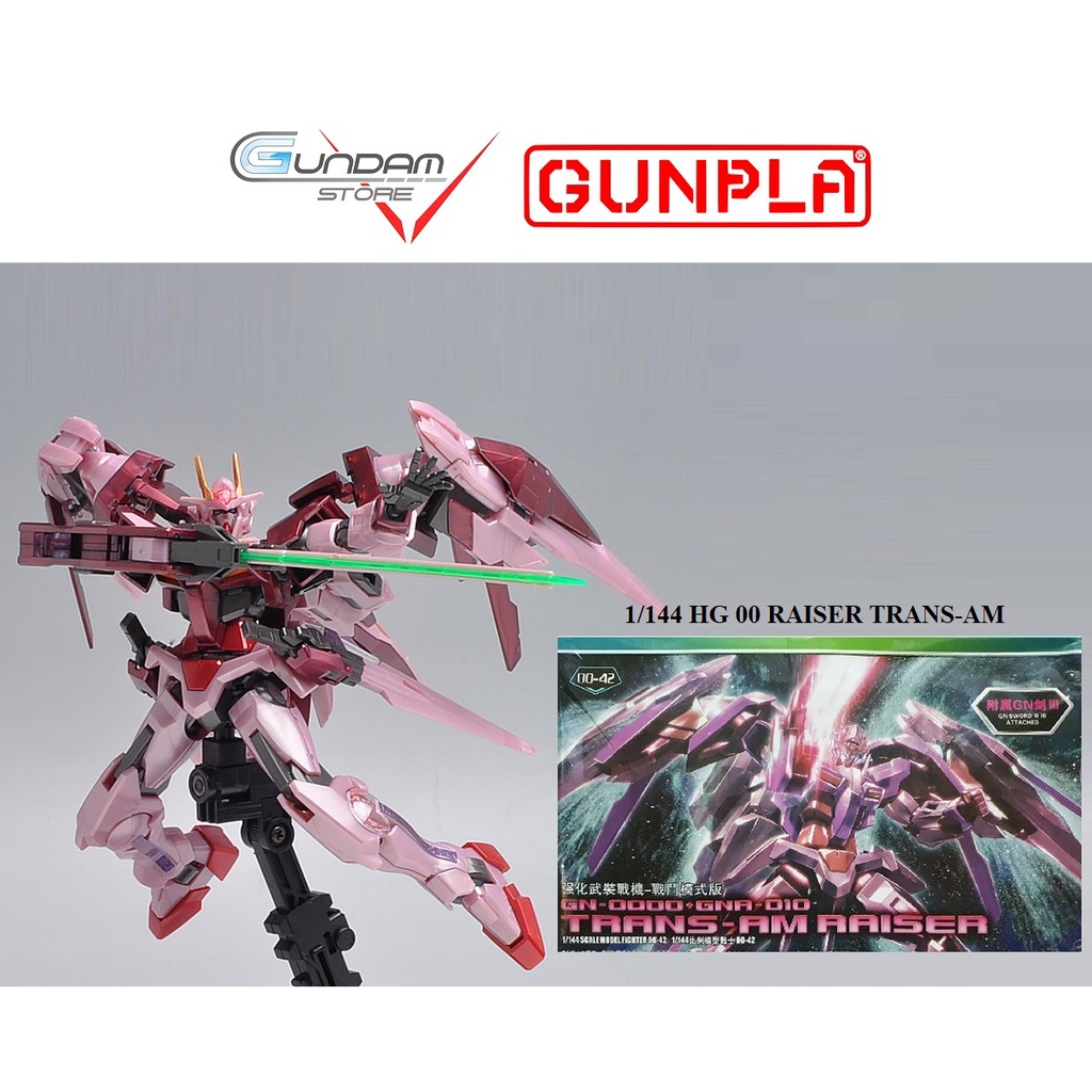 Mô Hình Gundam HG 00 Raiser Trans-Am TT Hongli 1/144 Đồ Chơi Lắp Ráp Anime